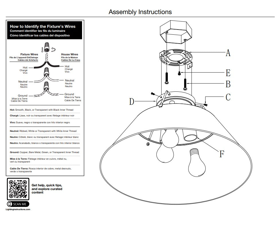 Orwell 3-Light Semi Flush