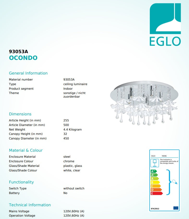 Ocondo 5-Light Flush Mount