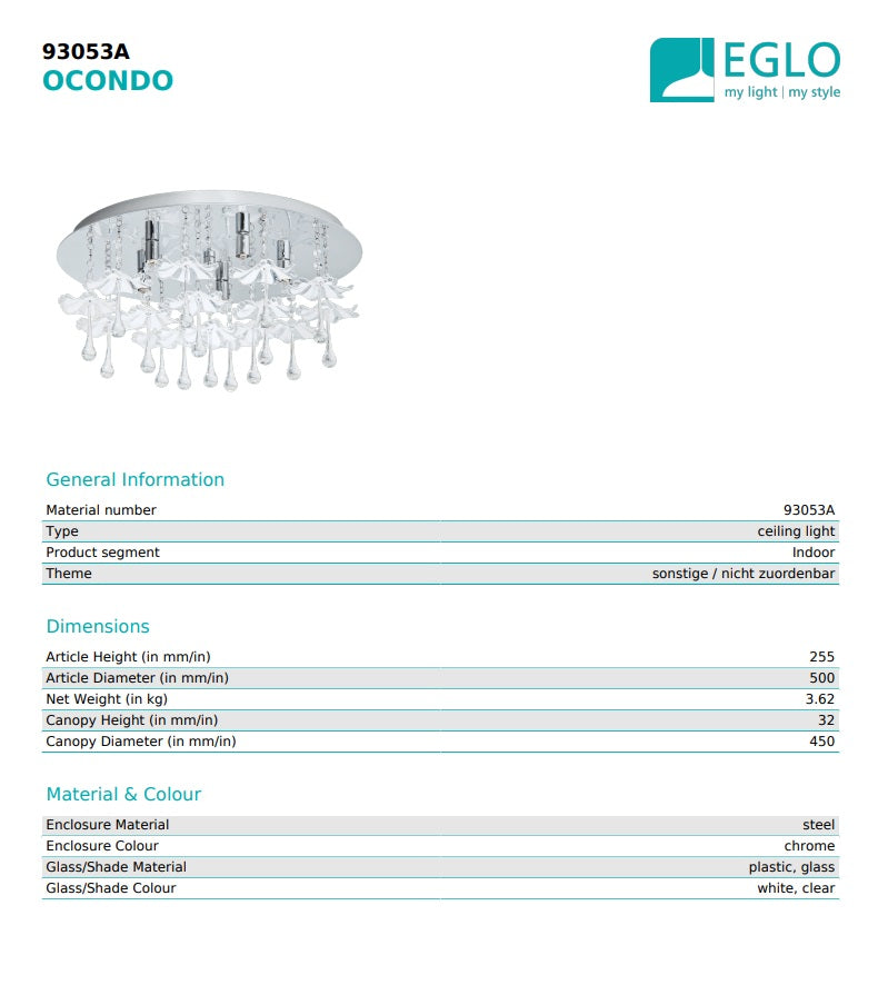 Ocondo 5-Light Flush Mount