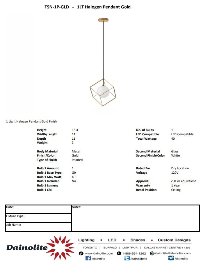 Thomson 1-Light Mini Pendant