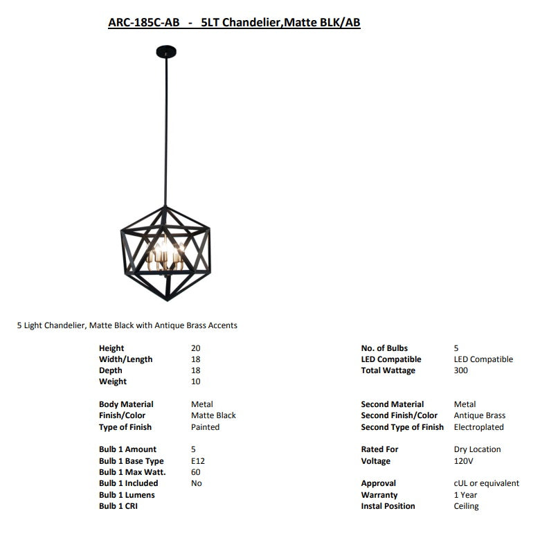 Archello 5-Light Chandelier