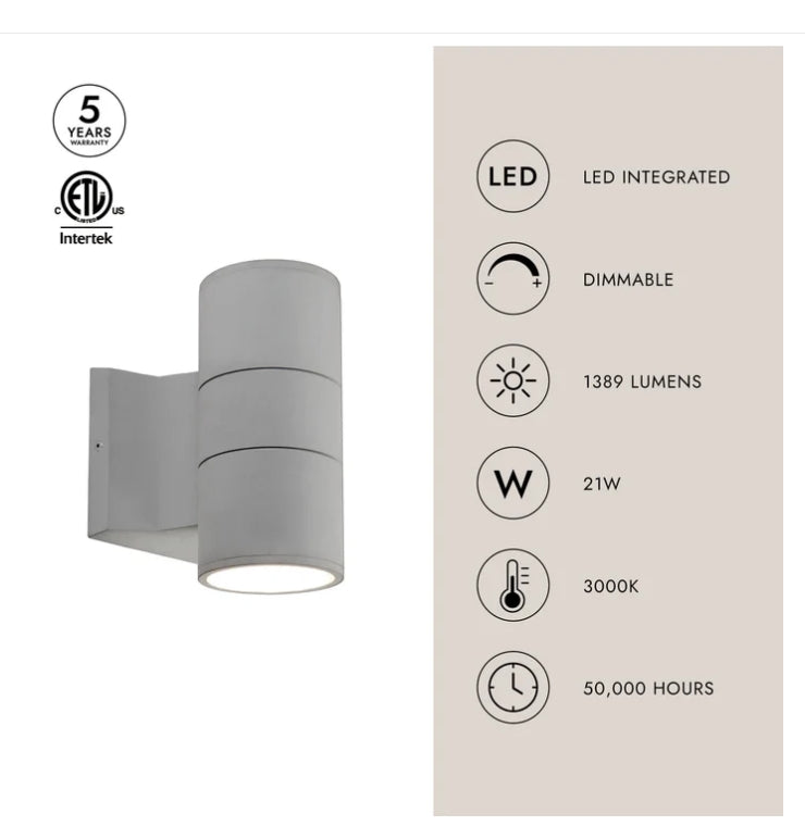 Lund 7" Exterior Wall Sconce - EW3207-BK (In Store Purchase ONLY)